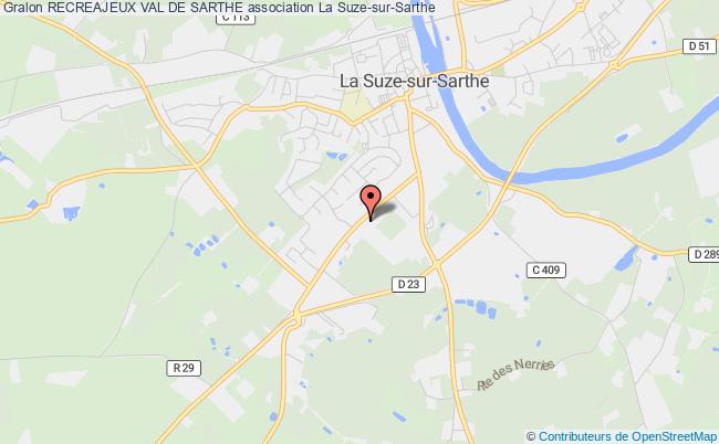 plan association Recreajeux Val De Sarthe La    Suze-sur-Sarthe