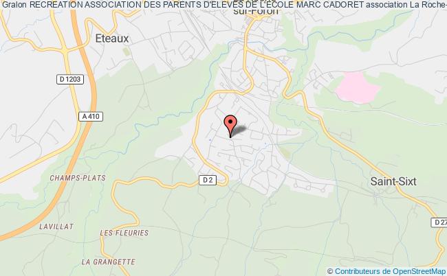 plan association Recreation Association Des Parents D'eleves De L'ecole Marc Cadoret La    Roche-sur-Foron