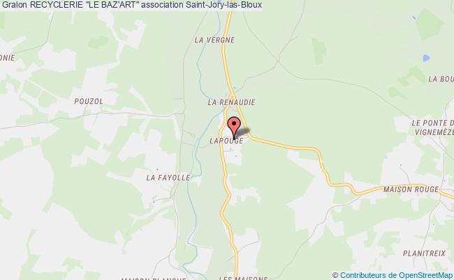 plan association Recyclerie "le Baz'art" Saint-Jory-las-Bloux