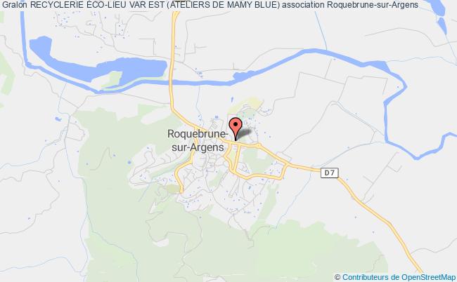 plan association Recyclerie Éco-lieu Var Est (ateliers De Mamy Blue) Roquebrune-sur-Argens