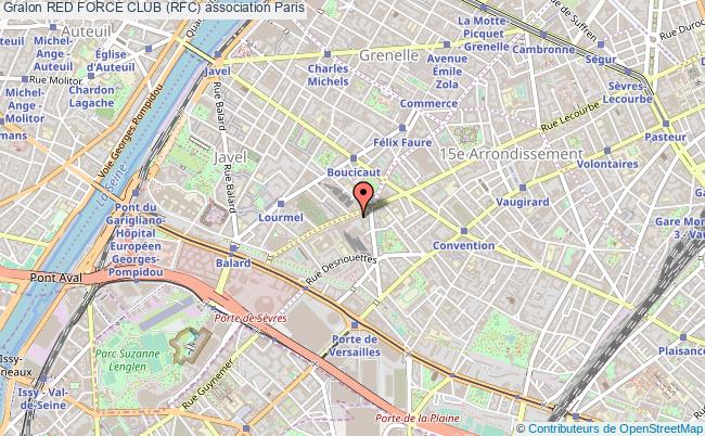 plan association Red Force Club (rfc) Paris 15e