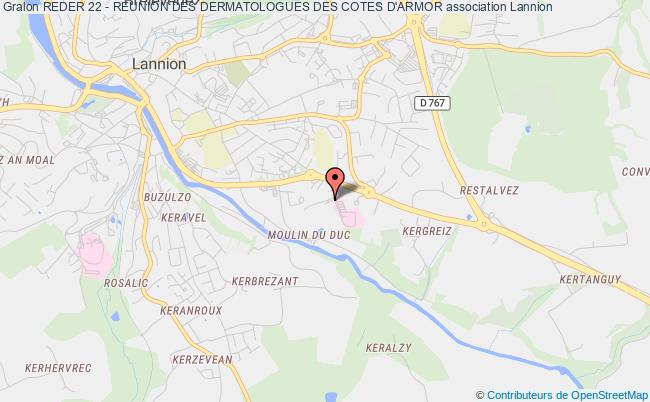 plan association Reder 22 - Reunion Des Dermatologues Des Cotes D'armor Lannion