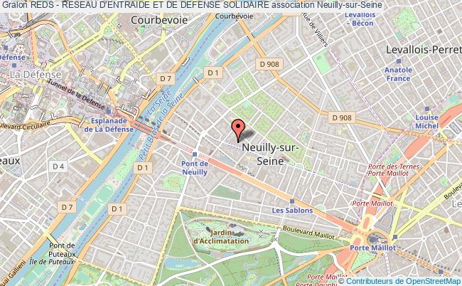 plan association Reds - Reseau D'entraide Et De Defense Solidaire Neuilly-sur-Seine