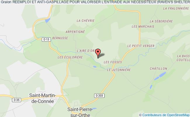 plan association Reemploi Et Anti-gaspillage Pour Valoriser L'entraide Aux Necessiteux (raven's Shelter) Saint-Pierre-sur-Orthe