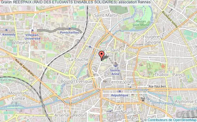 plan association Rees'paix (raid Des Etudiants Ensables Solidaires) Rennes