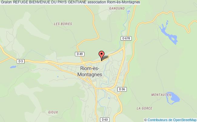 plan association Refuge Bienvenue Du Pays Gentiane Riom-ès-Montagnes