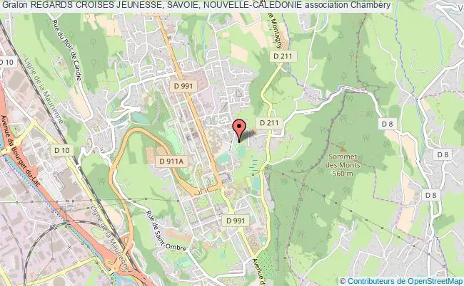 plan association Regards Croises Jeunesse, Savoie, Nouvelle-caledonie Chambéry
