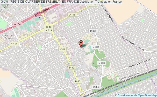 plan association Regie De Quartier De Tremblay-en-france Tremblay-en-France