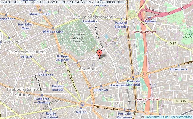 plan association Regie De Quartier Saint Blaise Charonne Paris