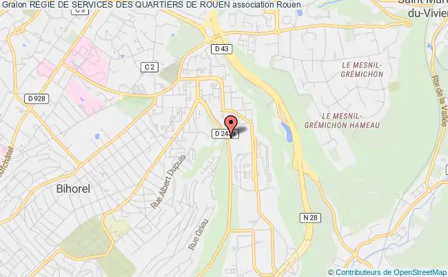 plan association RÉgie De Services Des Quartiers De Rouen Rouen