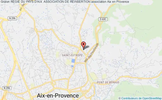 plan association RÉgie Du Pays D'aix  Association De RÉinsertion Aix-en-Provence