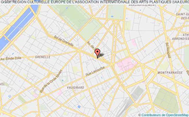plan association Region Culturelle Europe De L'association Internationale Des Arts Plastiques (iaa Europe) Paris