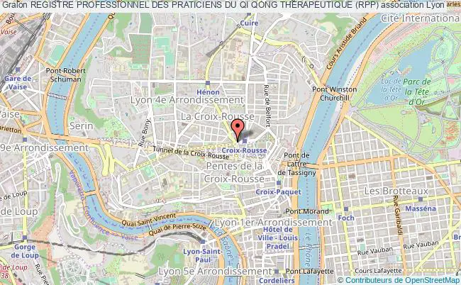plan association Registre Professionnel Des Praticiens Du Qi Qong Therapeutique (rpp) Lyon 4e Arrondissement