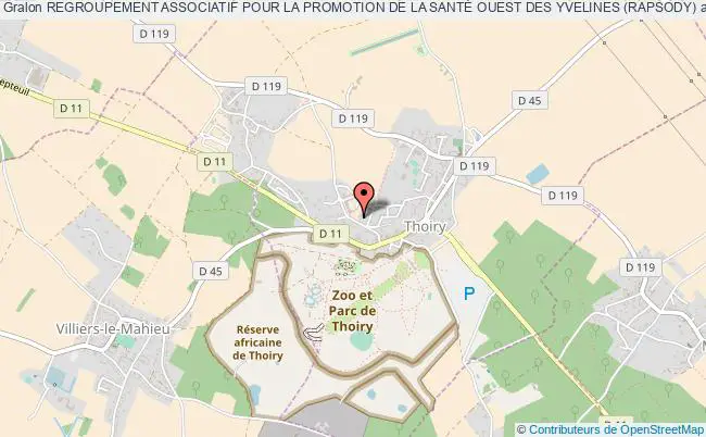 plan association Regroupement Associatif Pour La Promotion De La SantÉ Ouest Des Yvelines (rapsody) Thoiry