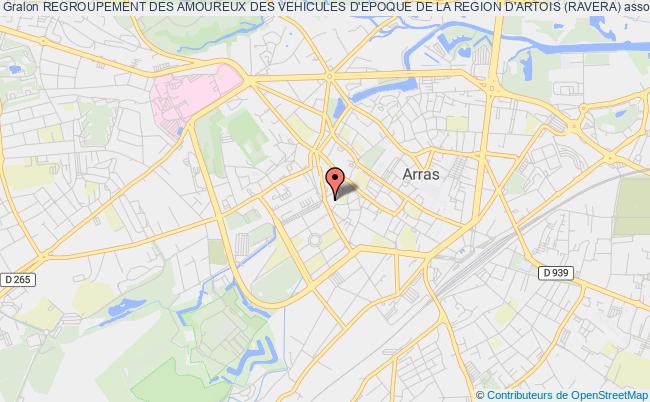 plan association Regroupement Des Amoureux Des Vehicules D'epoque De La Region D'artois (ravera) Arras
