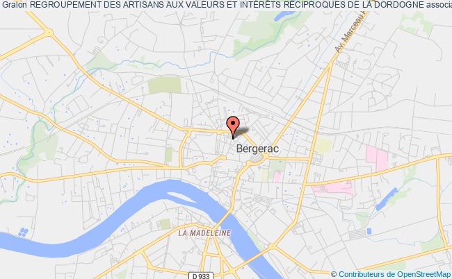 plan association Regroupement Des Artisans Aux Valeurs Et IntÉrÊts RÉciproques De La Dordogne Bergerac