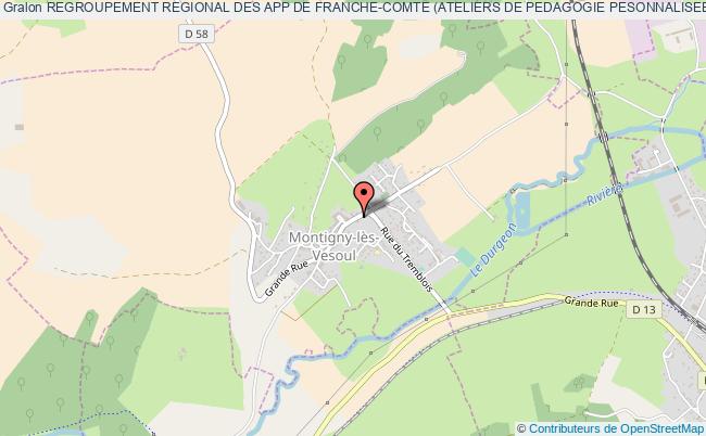 plan association Regroupement Regional Des App De Franche-comte (ateliers De Pedagogie Pesonnalisee) Vesoul