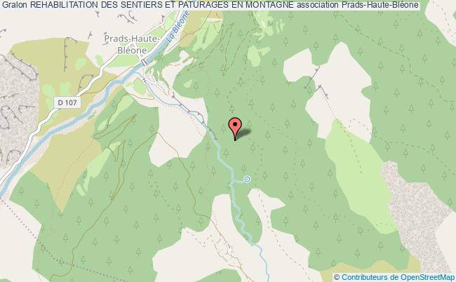 plan association Rehabilitation Des Sentiers Et Paturages En Montagne Prads-Haute-Bléone