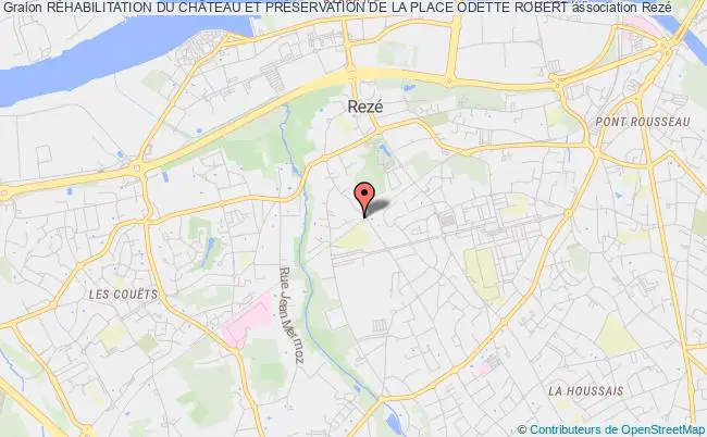 plan association RÉhabilitation Du ChÂteau Et PrÉservation De La Place Odette Robert Rezé