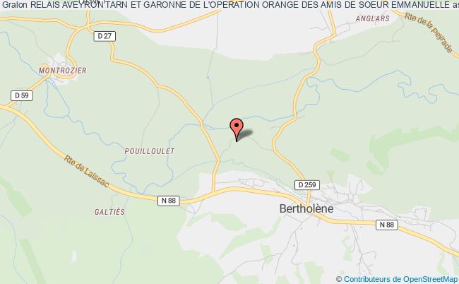 plan association Relais Aveyron Tarn Et Garonne De L'operation Orange Des Amis De Soeur Emmanuelle Bertholène