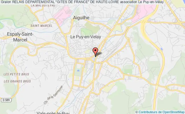 plan association Relais DÉpartemental "gites De France" De Haute-loire Le Puy-en-Velay