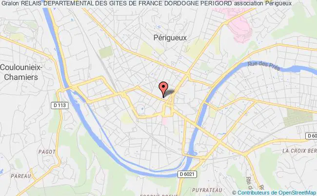 plan association Relais Departemental Des Gites De France Dordogne Perigord Périgueux