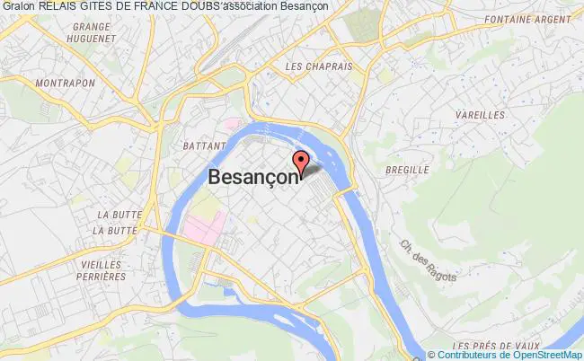 plan association Relais Gites De France Doubs Besançon