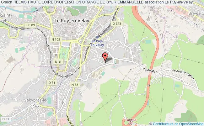 plan association Relais Haute Loire D?opÉration Orange De S?ur Emmanuelle Le    Puy-en-Velay