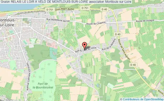 plan association Relais Le Loir À VÉlo De Montlouis-sur-loire Montlouis-sur-Loire