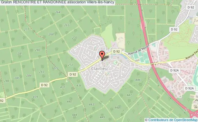 plan association Rencontre Et Randonnee Villers-lès-Nancy