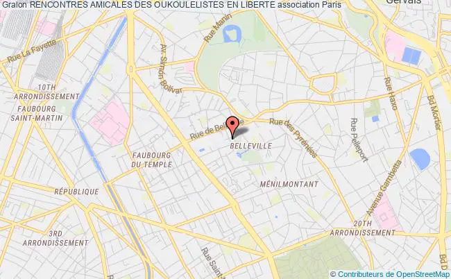 plan association Rencontres Amicales Des Oukoulelistes En Liberte Paris 20e