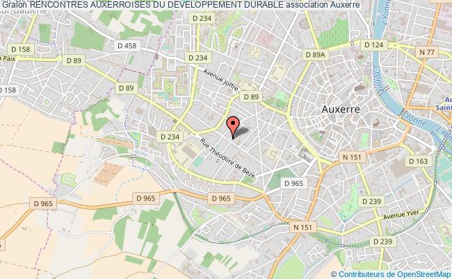 plan association Rencontres Auxerroises Du Developpement Durable Auxerre