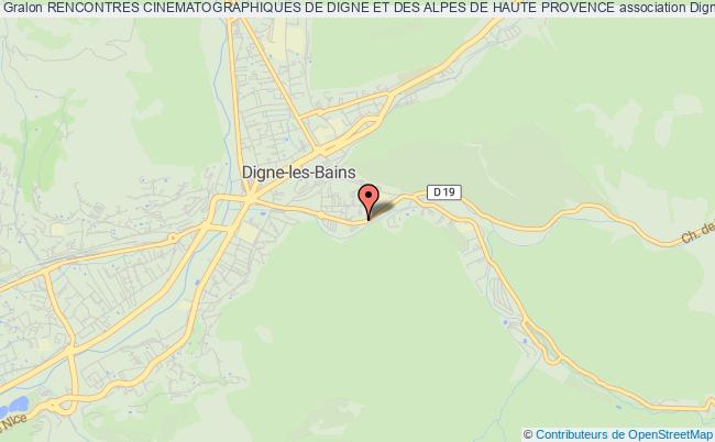 plan association Rencontres Cinematographiques De Digne Et Des Alpes De Haute Provence Digne-les-Bains