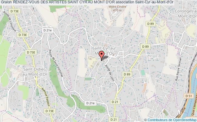 plan association Rendez-vous Des Artistes Saint Cyr Au Mont D'or Saint-Cyr-au-Mont-d'Or