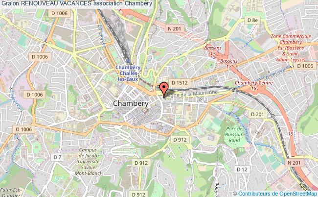 plan association Renouveau Vacances Chambéry