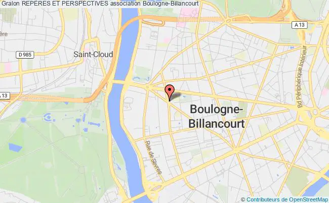 plan association RepÈres Et Perspectives Boulogne-Billancourt