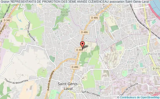 plan association ReprÉsentants De Promotion Des 3Ème AnnÉe ClÉmenceau Saint-Genis-Laval