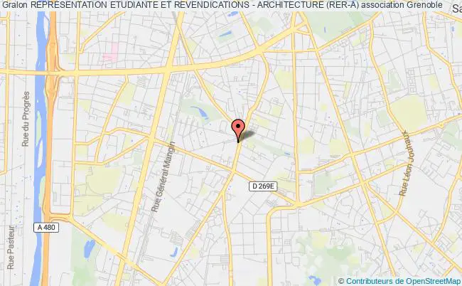 plan association ReprÉsentation Etudiante Et Revendications - Architecture (rer-a) Grenoble