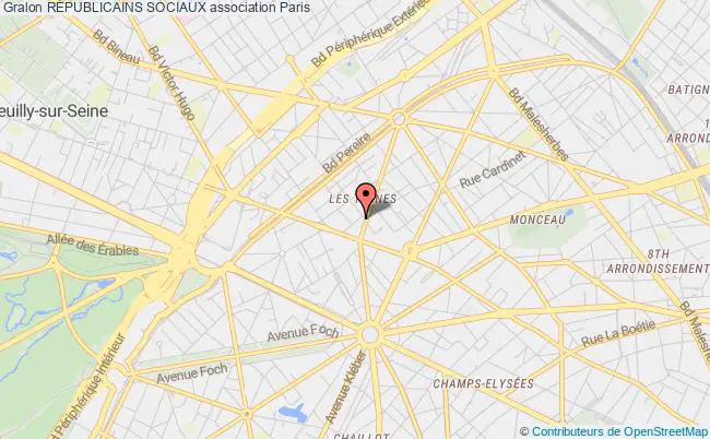 plan association RÉpublicains Sociaux Paris 17