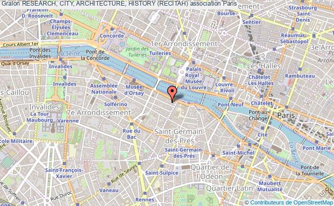 plan association Research, City, Architecture, History (recitah) Paris