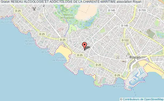 plan association Reseau Alcoologie Et Addictologie De La Charente-maritime Royan
