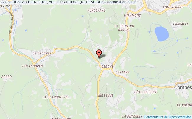 plan association Reseau Bien Etre, Art Et Culture (reseau Beac) Aubin