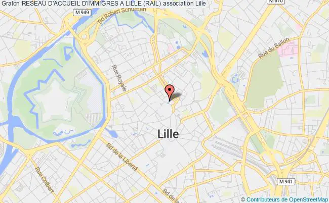 plan association Reseau D'accueil D'immigres A Lille (rail) Lille