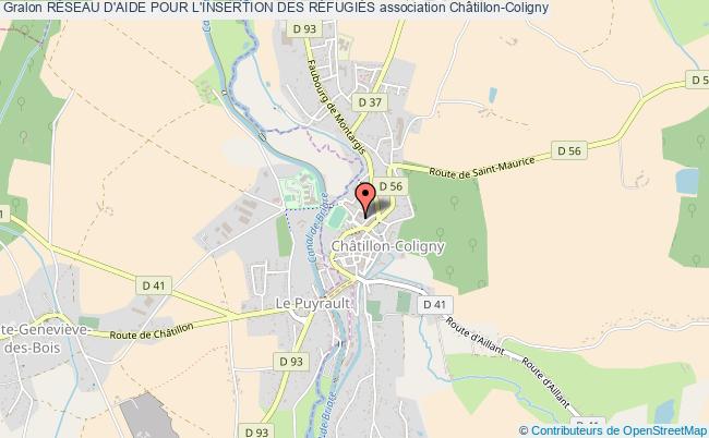 plan association RÉseau D'aide Pour L'insertion Des RÉfugiÉs Châtillon-Coligny