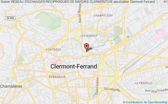 plan association Reseau D'echanges Reciproques De Savoirs Clermontois Clermont-Ferrand