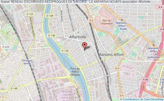 plan association Reseau D'echanges Reciproques De Savoirs - Le Kafar'na Noum's Alfortville