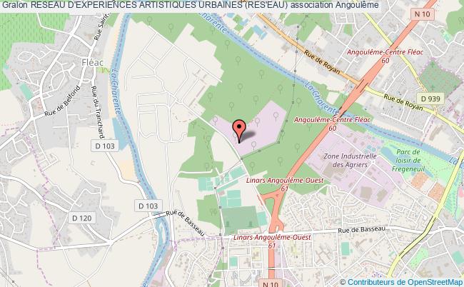 plan association Reseau D'experiences Artistiques Urbaines (res'eau) Angoulême
