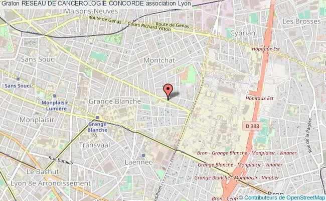 plan association Reseau De Cancerologie Concorde Lyon 3e Arrondissement