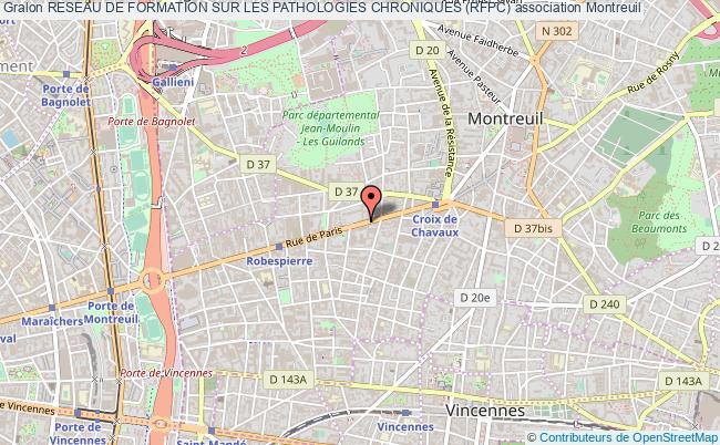 plan association Reseau De Formation Sur Les Pathologies Chroniques (rfpc) Montreuil