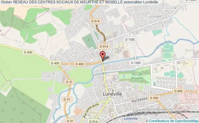 plan association Reseau Des Centres Sociaux De Meurthe Et Moselle Lunéville